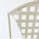 Rocking Chair Double Louisiane Blanc Fauteuil 2 Places Banc à Bascule Intérieur Extérieur en Métal Patiné 80x89x104,5cm