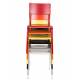 Lot de 2 Chaises Back To School Noir Zuiver Assises Total Look en Aluminium et Bois 43x49x82,5cm