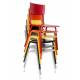 Lot de 2 Chaises Back To School Noir Zuiver Assises Total Look en Aluminium et Bois 43x49x82,5cm