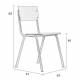 Lot de 2 Chaises Back To School Noir Zuiver Assises Total Look en Aluminium et Bois 43x49x82,5cm
