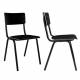 Lot de 2 Chaises Back To School Noir Zuiver Assises Total Look en Aluminium et Bois 43x49x82,5cm