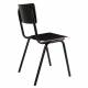 Lot de 2 Chaises Back To School Noir Zuiver Assises Total Look en Aluminium et Bois 43x49x82,5cm