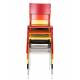 Lot de 2 Chaises Back To School Blanc Zuiver Assises Total Look en Aluminium et Bois 43x49x82,5cm