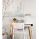 Lot de 2 Chaises Back To School Blanc Zuiver Assises Total Look en Aluminium et Bois 43x49x82,5cm