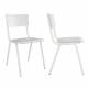 Lot de 2 Chaises Back To School Blanc Zuiver Assises Total Look en Aluminium et Bois 43x49x82,5cm