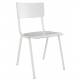 Lot de 2 Chaises Back To School Blanc Zuiver Assises Total Look en Aluminium et Bois 43x49x82,5cm