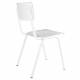 Lot de 2 Chaises Back To School Blanc Zuiver Assises Total Look en Aluminium et Bois 43x49x82,5cm
