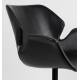 Lot de 2 Fauteuils de Table Nikki All Noir Zuiver Chaise Assise en Polyuréthane et Acier 62x66x80cm