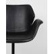 Lot de 2 Fauteuils de Table Nikki All Noir Zuiver Chaise Assise en Polyuréthane et Acier 62x66x80cm
