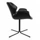 Lot de 2 Fauteuils de Table Nikki All Noir Zuiver Chaise Assise en Polyuréthane et Acier 62x66x80cm