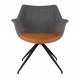 Lot de 2 Fauteuils Doulton Vintage Marron Zuiver Sièges Assises de Table en Tissu Polyuréthane et Métal 61x67x80cm