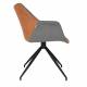 Lot de 2 Fauteuils Doulton Vintage Marron Zuiver Sièges Assises de Table en Tissu Polyuréthane et Métal 61x67x80cm