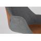 Lot de 2 Fauteuils Doulton Vintage Marron Zuiver Sièges Assises de Table en Tissu Polyuréthane et Métal 61x67x80cm