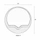 Miroir Round Wall 40 Zuiver Glace Ronde avec Rangement Décoration Murale en Bois Couleur Naturelle 8x40x40cm