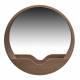 Miroir Round Wall 40 Zuiver Glace Ronde avec Rangement Décoration Murale en Bois Couleur Naturelle 8x40x40cm