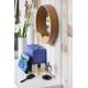 Miroir Round Wall 40 Zuiver Glace Ronde avec Rangement Décoration Murale en Bois Couleur Naturelle 8x40x40cm