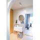 Miroir Round Wall 60 Zuiver Glace Ronde avec Rangement Décoration Murale en Bois Couleur Naturelle 8x60x60cm