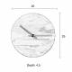 Horloge Marble Time Vert Zuiver Pendule Murale Rond en Marbre Aiguilles Heures et Minutes en Aluminium Or 4,5x25x25cm