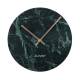 Horloge Marble Time Vert Zuiver Pendule Murale Rond en Marbre Aiguilles Heures et Minutes en Aluminium Or 4,5x25x25cm