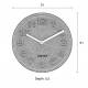 Horloge Cork Time Zuiver Pendule Murale Rond en Béton Orange Aiguilles en Aluminium Noir 5,5x31,6x31,6cm