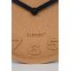 Horloge Cork Time Zuiver Pendule Murale Rond en Béton Orange Aiguilles en Aluminium Noir 5,5x31,6x31,6cm