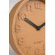Horloge Cork Time Zuiver Pendule Murale Rond en Béton Orange Aiguilles en Aluminium Noir 5,5x31,6x31,6cm