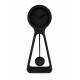 Horloge Pendulum Time All Black Zuiver Pendule à Poser en Béton Noir Aiguilles en Aluminium Noir 6x14,5x38cm