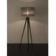 Lampe Tripod Noir et Gris Zuiver Luminaire Design sur Trépied en Métal Abat-Jour en Polyester 50x50x157cm