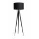 Lampe Tripod Noir Zuiver Luminaire Design sur Trépied en Métal Abat-Jour en Polyester 50x50x157cm