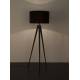 Lampe Tripod Noir Zuiver Luminaire Design sur Trépied en Métal Abat-Jour en Polyester 50x50x157cm