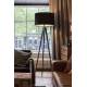 Lampe Tripod Noir Zuiver Luminaire Design sur Trépied en Métal Abat-Jour en Polyester 50x50x157cm