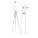 Lampe Tripod Bois Zuiver Luminaire Design sur Trépied Abat-Jour en Polyester Noir 50x50x151cm