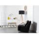 Lampe Tripod Bois Zuiver Luminaire Design sur Trépied Abat-Jour en Polyester Noir 50x50x151cm
