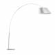 Lampadaire Arc Blanc Zuiver Luminaire Design sur Pied en Métal Abat-Jour en Polyester 40x40x222,5cm