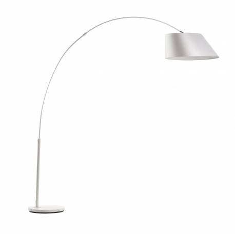 Lampadaire Arc Blanc Zuiver Luminaire Design sur Pied en Métal Abat-Jour en Polyester 40x40x222,5cm