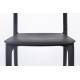 Lot de 2 Chaises Clive Noir Woody Assises de Table en Polypropylène 47x48x79cm