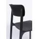 Lot de 2 Chaises Clive Noir Woody Assises de Table en Polypropylène 47x48x79cm