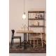 Lot de 2 Chaises Clive Noir Woody Assises de Table en Polypropylène 47x48x79cm