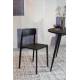Lot de 2 Chaises Clive Noir Woody Assises de Table en Polypropylène 47x48x79cm