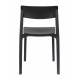 Lot de 2 Chaises Clive Noir Woody Assises de Table en Polypropylène 47x48x79cm