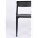 Lot de 2 Chaises Clive Noir Woody Assises de Table en Polypropylène 47x48x79cm