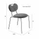 Lot de 2 Chaises Aspen Vert Clair Woody Assises de Table en Tissu et Acier 47x56,5x79cm