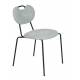 Lot de 2 Chaises Aspen Vert Clair Woody Assises de Table en Tissu et Acier 47x56,5x79cm