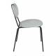 Lot de 2 Chaises Aspen Vert Clair Woody Assises de Table en Tissu et Acier 47x56,5x79cm