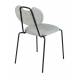 Lot de 2 Chaises Aspen Vert Clair Woody Assises de Table en Tissu et Acier 47x56,5x79cm