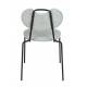 Lot de 2 Chaises Aspen Vert Clair Woody Assises de Table en Tissu et Acier 47x56,5x79cm