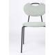 Lot de 2 Chaises Aspen Vert Clair Woody Assises de Table en Tissu et Acier 47x56,5x79cm