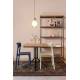 Lot de 2 Chaises Clive Bleu Foncé Woody Assises de Table en Polypropylène 47x48x79cm