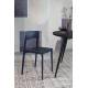 Lot de 2 Chaises Clive Bleu Foncé Woody Assises de Table en Polypropylène 47x48x79cm