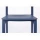 Lot de 2 Chaises Clive Bleu Foncé Woody Assises de Table en Polypropylène 47x48x79cm